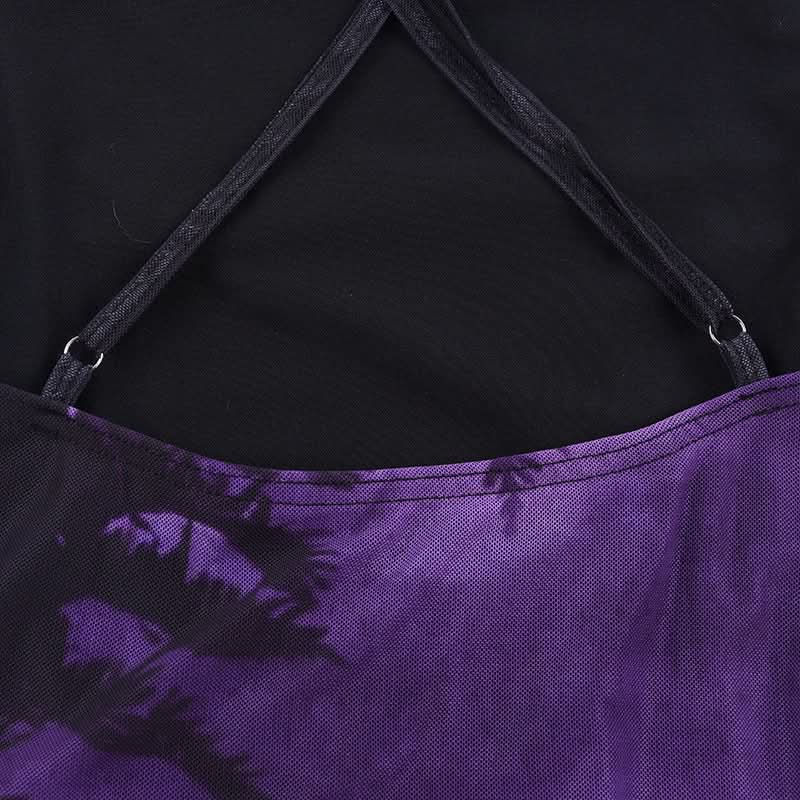 Cross back print ruched cowl neck cami maxi dress | Festival Outfits Women