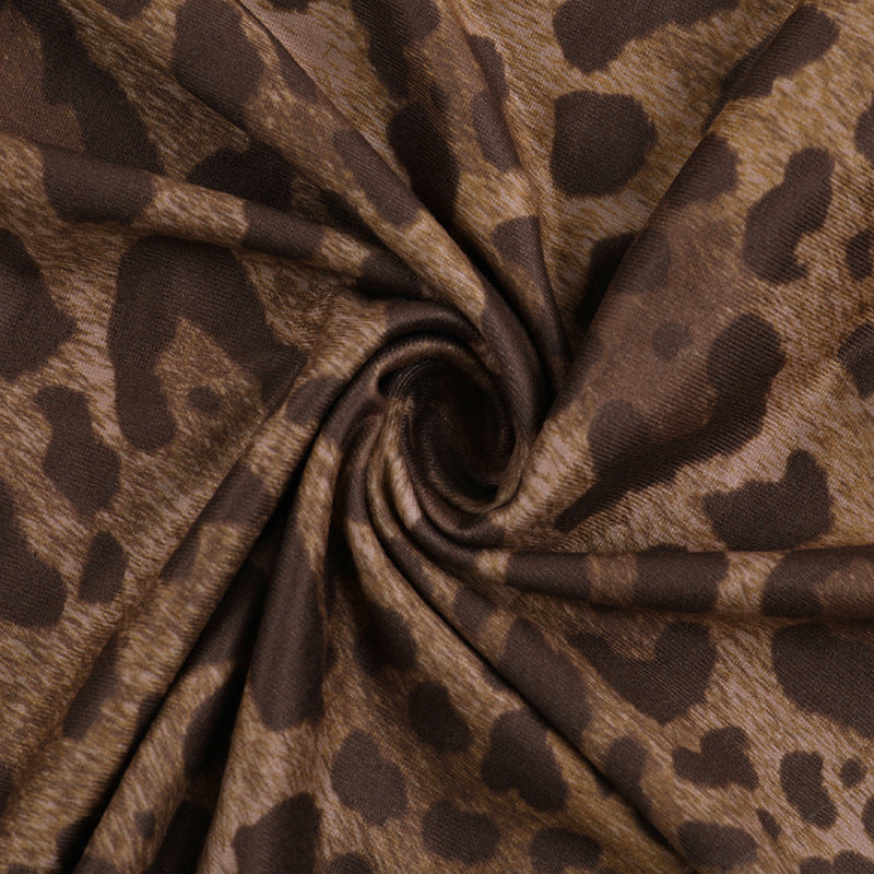 Leopard print v neck backless cami maxi dress | Festival Outfits Women