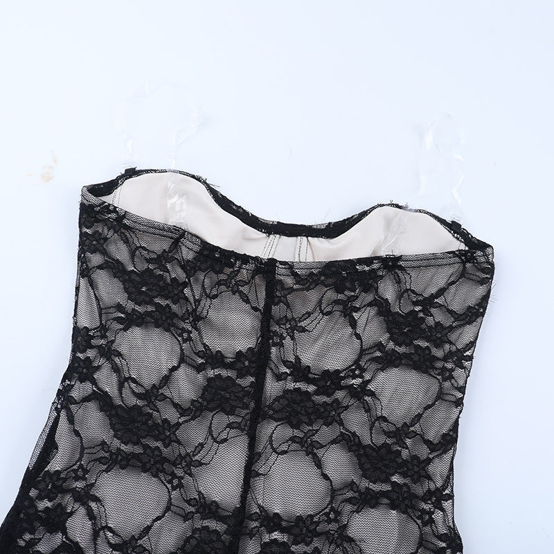 V neck lace backless cami maxi dress | Festival Outfits Women