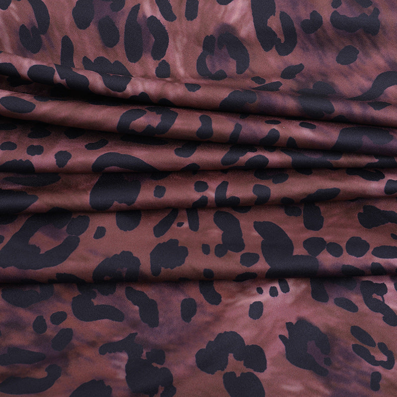 Leopard print ruched halter self tie v neck maxi dress | Festival Outfits Women