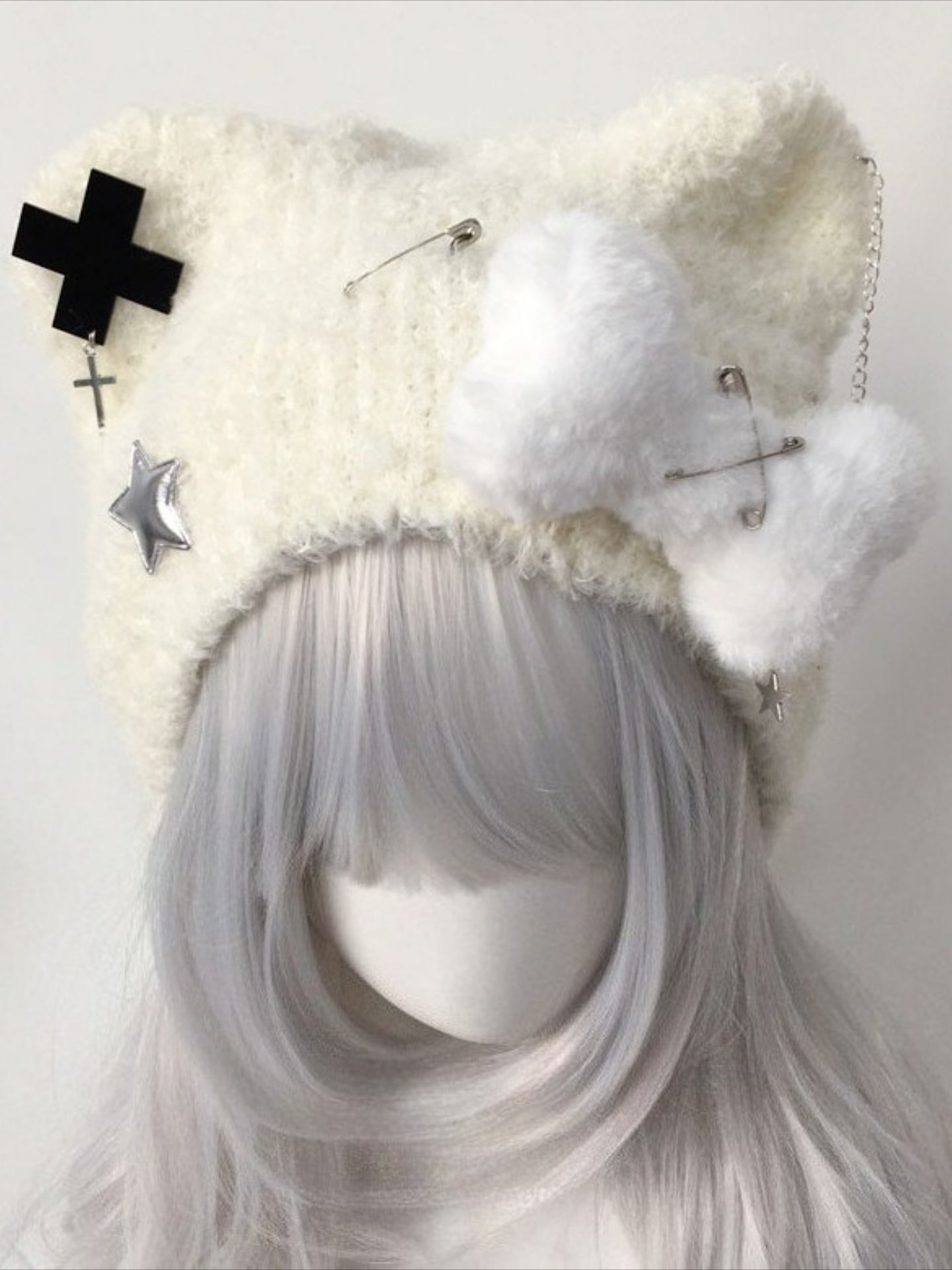 Cute Cross Star Y2K Short Knit Hat