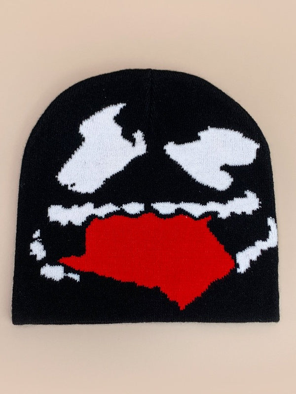 Warm Punk Skull Slouchy Hat