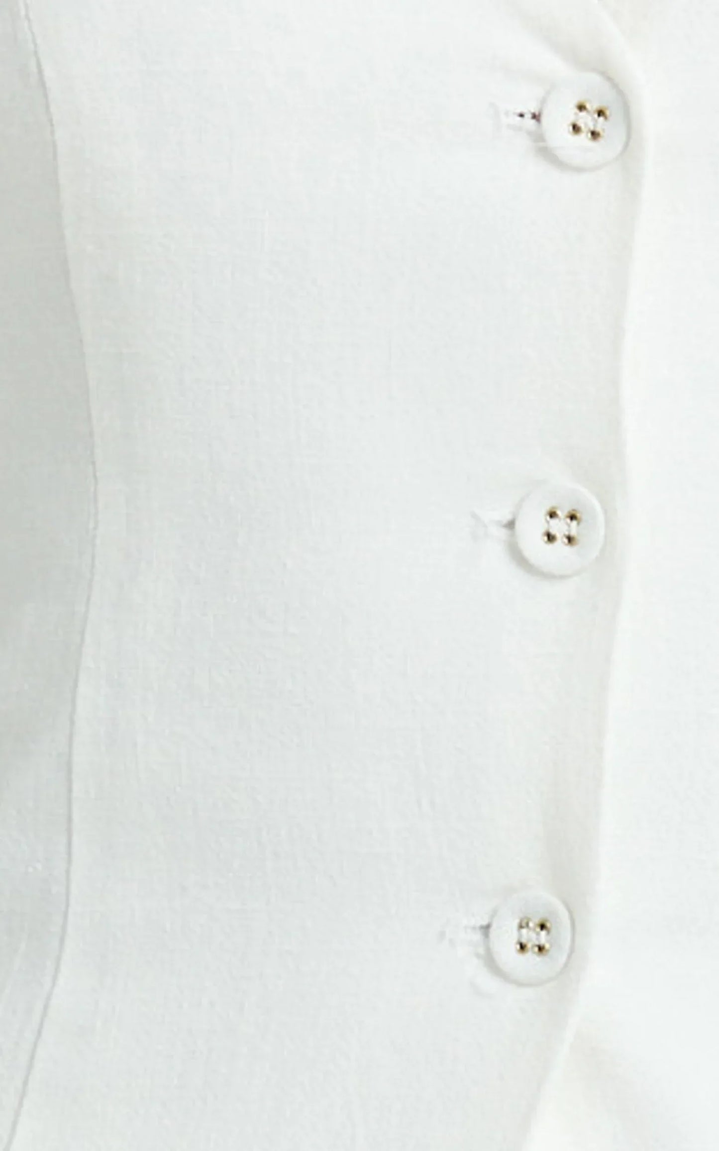 Olivia Top - Longline Linen V Neck Back Tie Vest Top in White