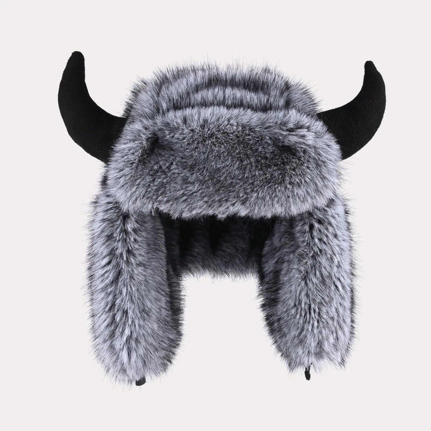 Faux Fur Ox Horn Ear Protection Pilot Hat