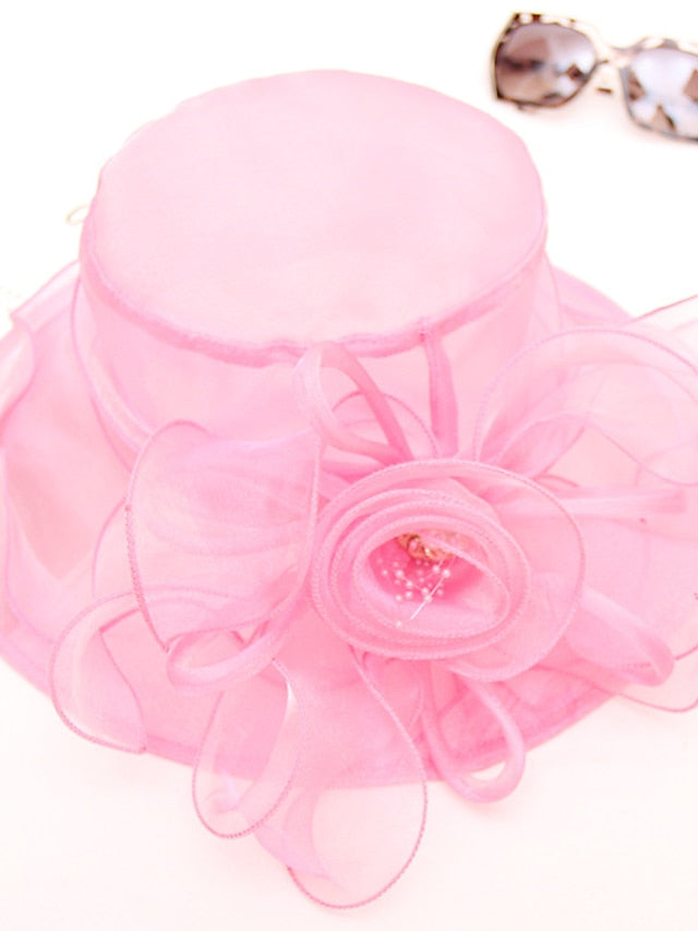 Party Hat Party Wedding Street Flower Solid Color Wine Pink Hat Fall Winter Spring Summer for Women