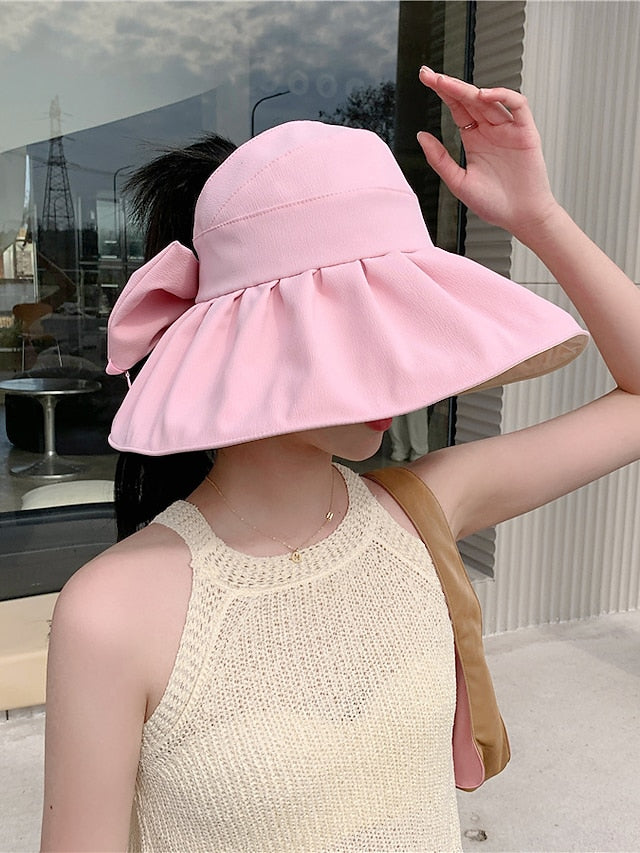 Sun Hat Daily Holiday Cloth Simple Sweet Sunscreen Comfortable Casual 1 pcs for Women