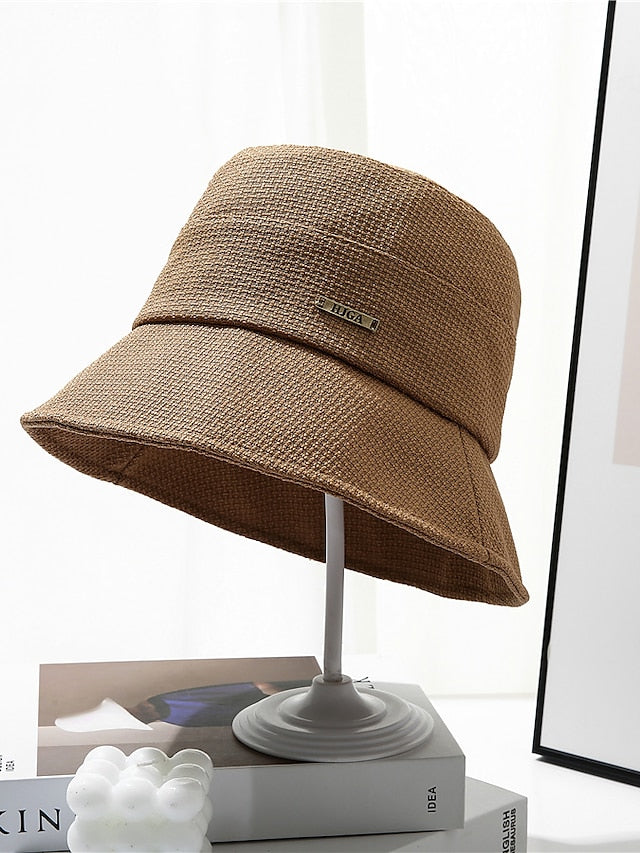 Sun Hat Bucket Cloche Hat Daily Holiday Solid / Plain Color Cloth Casual Breathability Outdoor Comfortable 1 pcs for Women