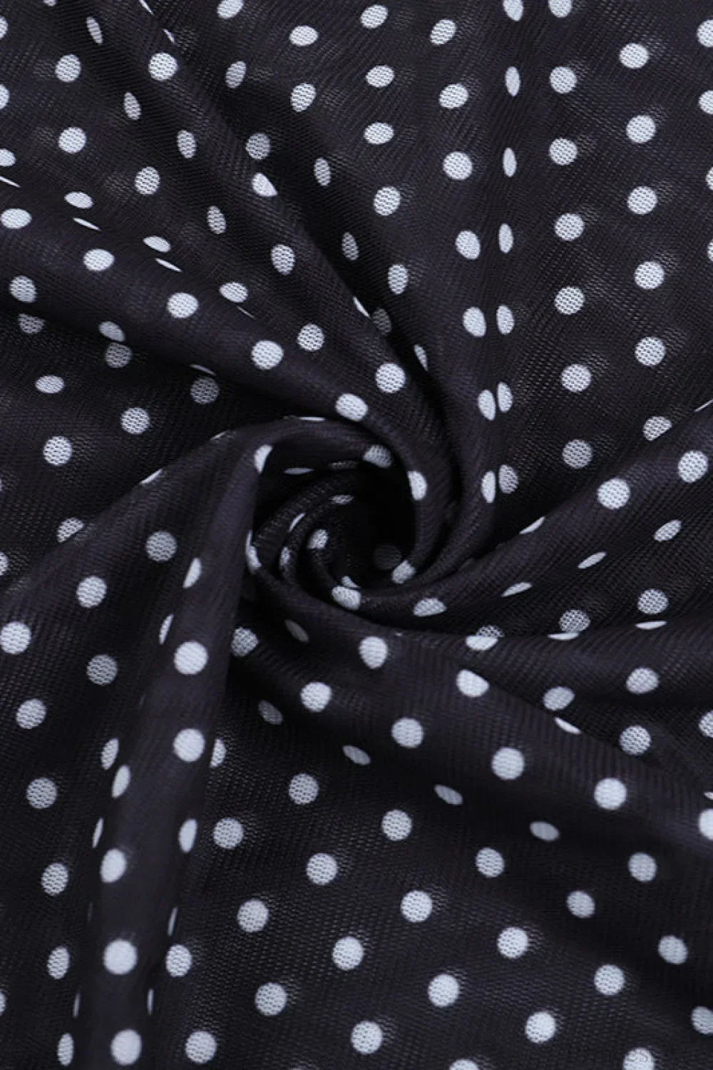 Square Neck Polka Dot Spliced A Line Maxi Dress
