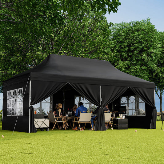 🔥[Hot Sale]🔥10x20FT Pop Up Canopy Tent with Removable Sidewalls, Heavy-Duty UPF 50+ UV Protection Waterproof Outdoor Canopy, All Weather Shade Tent for Wedding Party Patio Garden Commercial Event