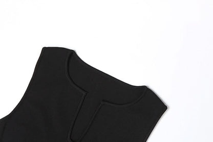 Sleeveless notch neck maxi dress  | Festival Outfits Women