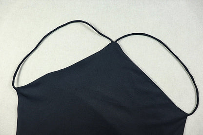 Slit backless solid cami maxi dress  | Festival Outfits Women