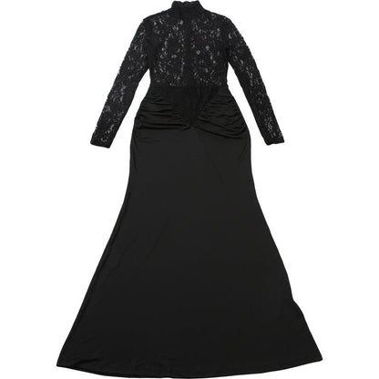 High neck long sleeve zip-up ruched maxi dress  | Festival Outfits Women