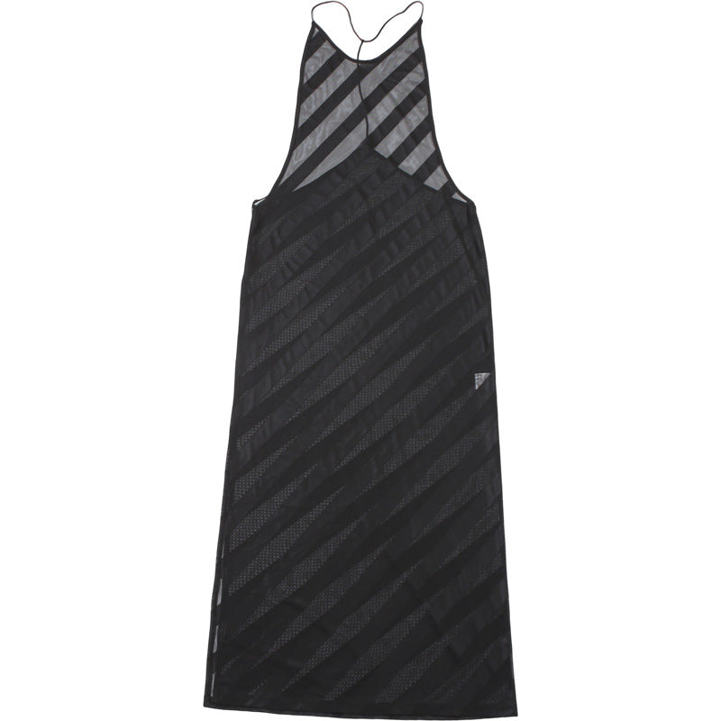 V neck mesh high slit see through backless maxi dress  | Festival Outfits Women