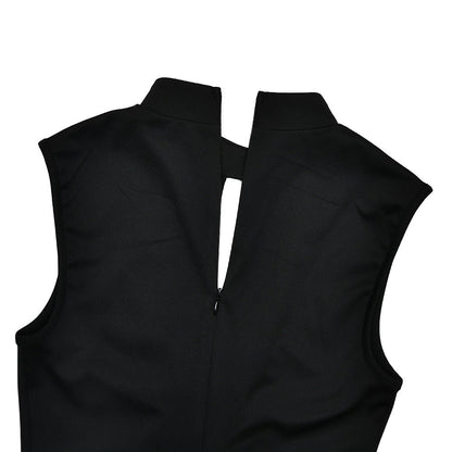 Hollow out crewneck zip-up sleeveless cut out maxi dress  | Festival Outfits Women