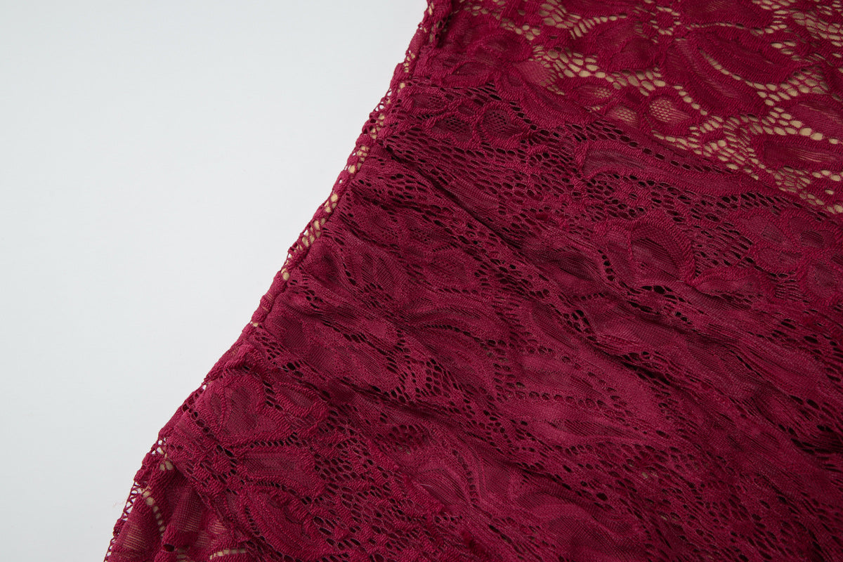 Square neck lace backless cami maxi dress  | Festival Outfits Women