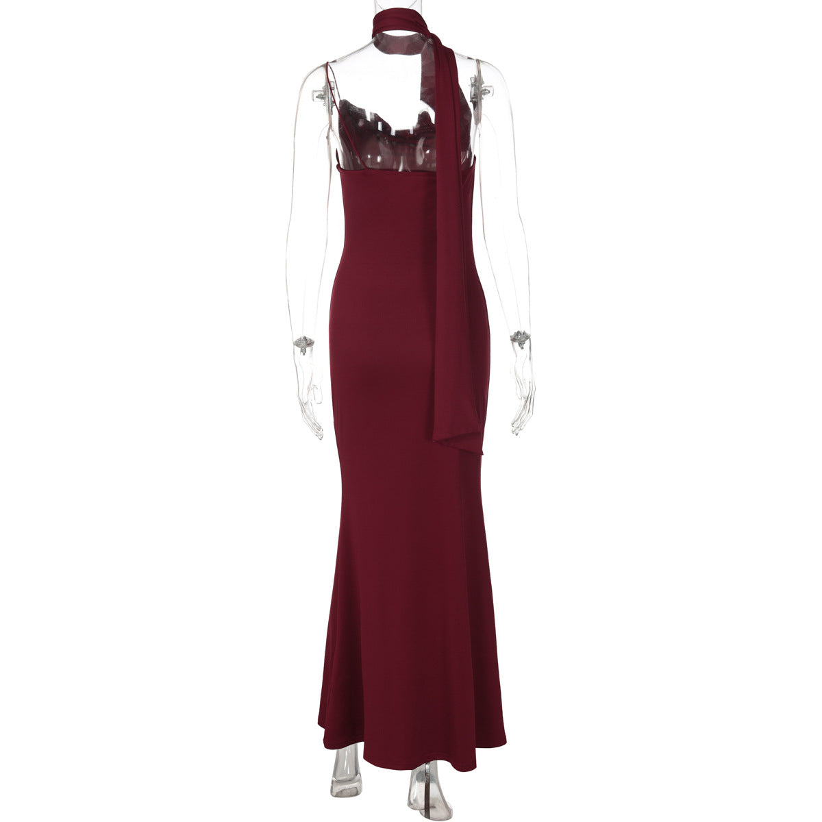 Irregular cowl neck backless spaghetti strap maxi dress  | Festival Outfits Women
