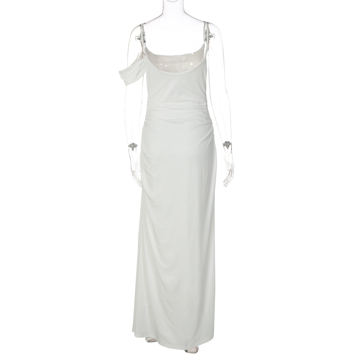 Ruched square neck irregular cami maxi dress  | Festival Outfits Women