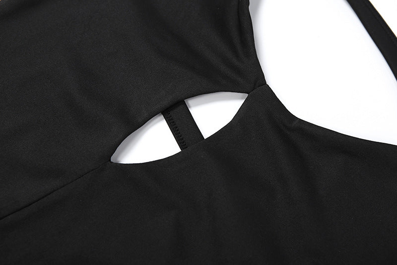 Off shoulder hollow out backless solid maxi dress  | Festival Outfits Women