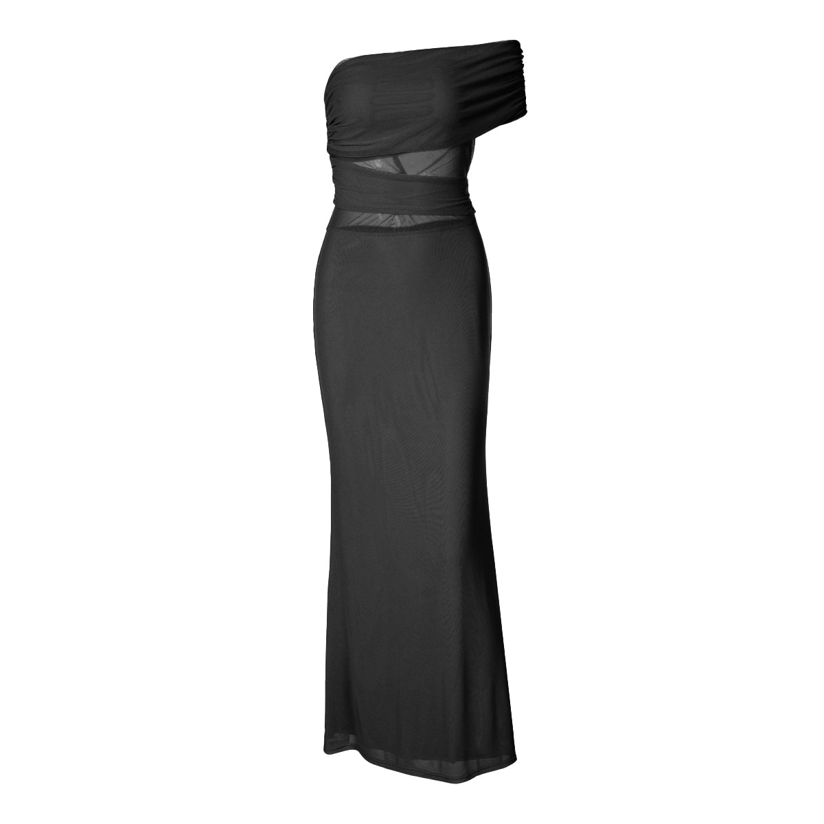 Irregular mesh patchwork backless maxi dress  | Festival Outfits Women
