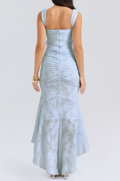 Cesca Retro Cream White Floral Maxi Dress