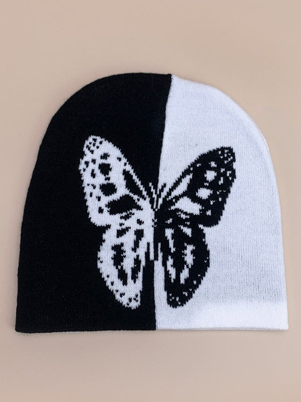Warm Punk Skull Slouchy Hat