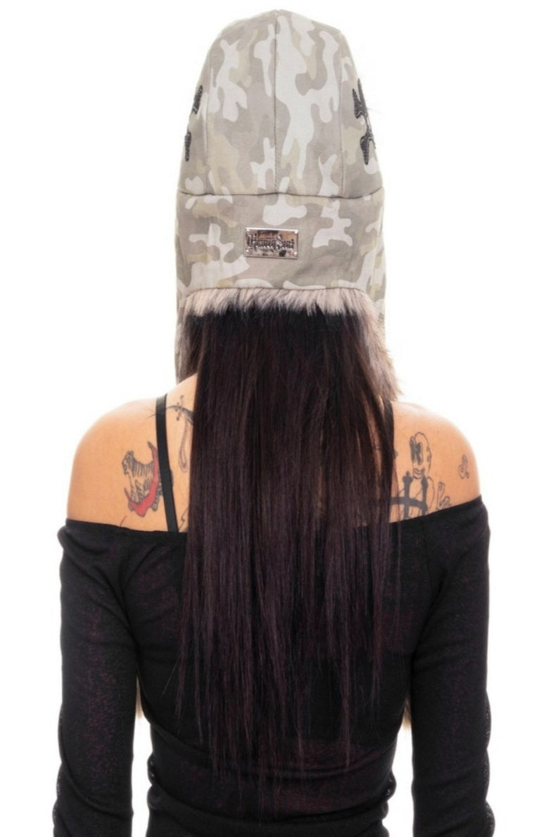 Skull Print Warm Retro Trapper Hat