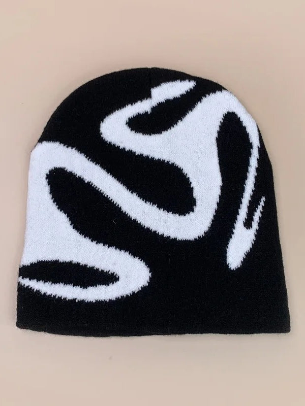 Winter Knitted Goth Tooth Y2k Unisex Pullover Hat