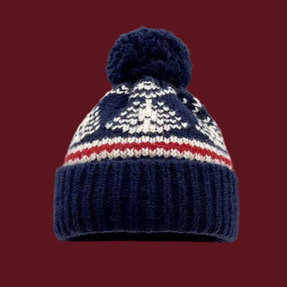 Textured Pom Pom Hat