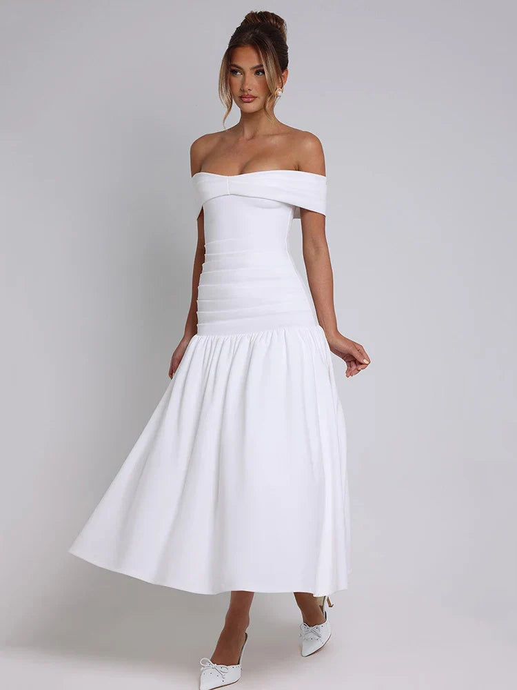 Elegant Sleeveless Tight Zipper Dress Women Sexy One Shoulder Backless Vestido Autumn/Winter Party Club Evening Dress