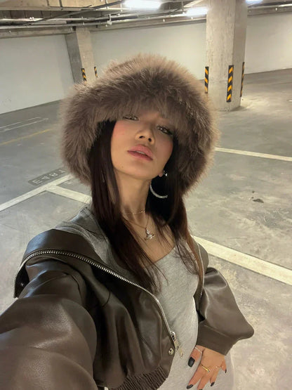 Bryley Faux Fur Bucket Hat