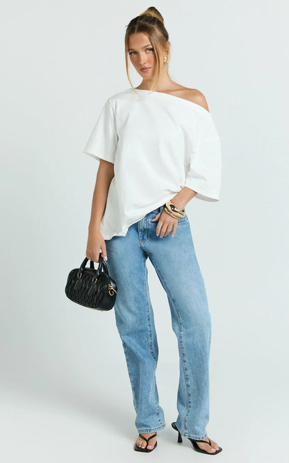 Ruby Top - shirt in White