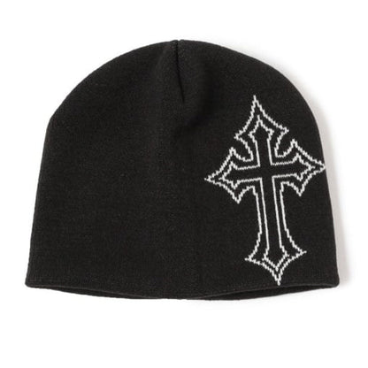 Dark Y2K Punk Letter Knit Hat