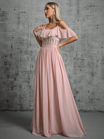 Strap Evening Dress Camisole Slim Bridesmaid Sisters Dress Party Backless Elegant Dress Annual Party Evening Dress