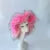 Harajuku Girls Sweet Cute Pink Wide Brim Floppy Furry Shag Hat Women Winter Y2k Fashion Fuzzy Festival Faux Fox Fur Bucket Hats