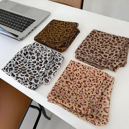 Y2K Leopard Print Versatile Square Hat