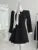 Elegant Evening Dresses for Women Patchwork O-neck Long Sleeves A-line Party Dress Korean Fashion French Retro Vestidos Mujer