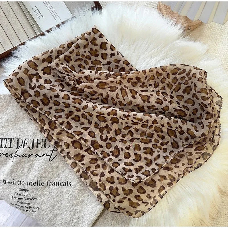 Y2K Leopard Print Versatile Square Hat