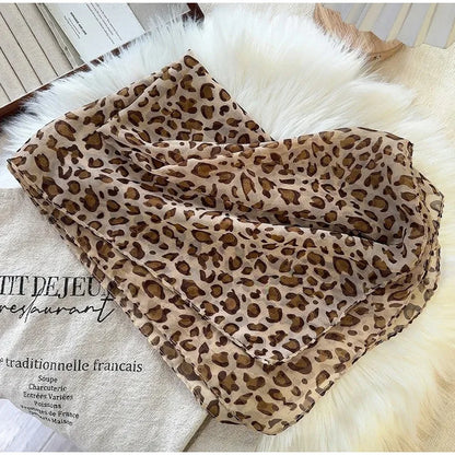 Y2K Leopard Print Versatile Square Hat