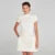 Elegant Tweed Short Party Dress Women Long Sleeve Square Collar Fake Pocket Evening Dresses  Autumn Shiny Slim A-line Robes