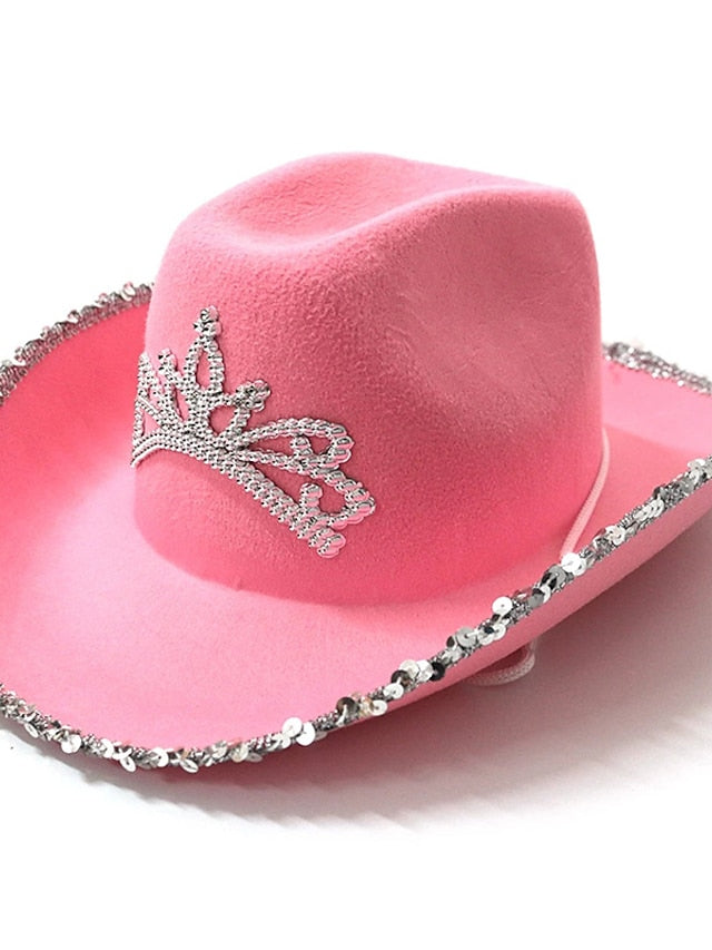 Hat Bucket Hat Flat Cap Light Pink Pink Fuchsia Party Outdoor Special Occasion Beaded Star Print Comfort Warm Breathable for Women