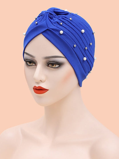 Beanie / Slouchy Party Dailywear Sports Outdoor Beaded Pure Color Red Blue Hat Basic Brown Pink Fall Winter for Women