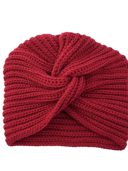 Muslim Inner Hijab Caps Bohemia Turban Cross Wrap Head Indian Hat Knitting Hijab Bonnet Turbante Cap for Women Wear for Women