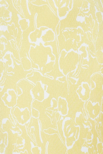 Sharp Style Strapless Plisse Maxi Dress Yellow
