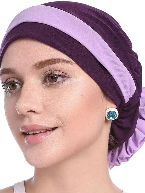 Stretch Inner Hijab Caps Muslim Hat Turban Femme Musulman Turbante Ready To Wear Hijab Bonnet Flower Indian Headwrap Loss Hair Cover for Women