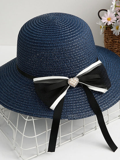 Sun Hat Straw Hat Daily Holiday Straw Vacation Beach Sunscreen 1 pcs for Women