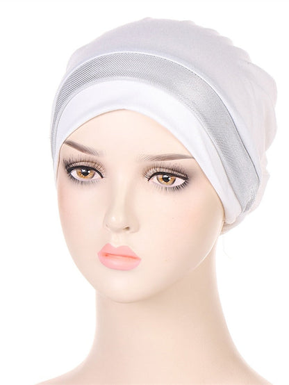 Soft Stretchy Under Scarf Cap for Women Soild Color Inner Hijab Bonnet Muslim Under Hijab Turban Hat for Women