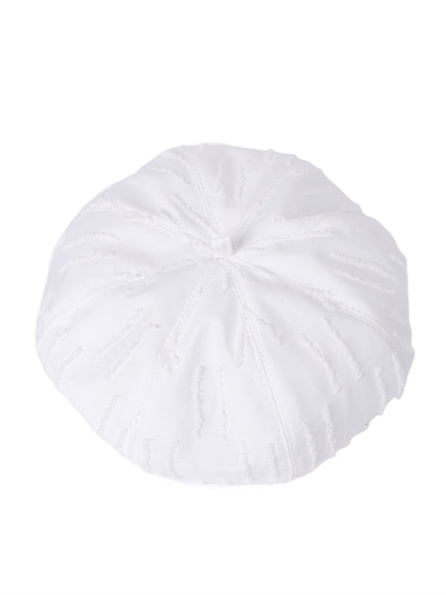 Fashion Black Beret Women Spring Summer Thin Breathable Painter Hat Trendy Artist Hat for Women