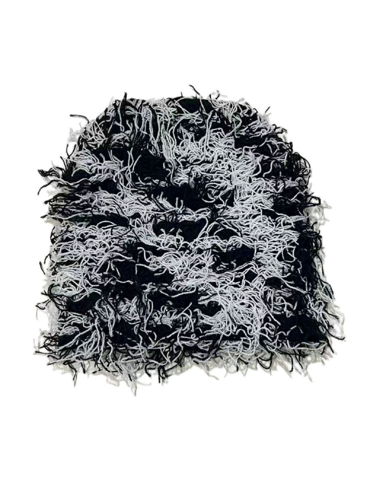 Warm Knit Monkey Fur Balaclava Hat