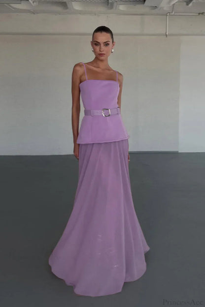 Chic Mesh Cami Panel Slim Maxi Dress