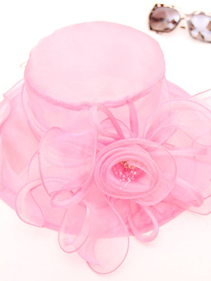 Party Hat Party Wedding Street Flower Solid Color Wine Pink Hat Fall Winter Spring Summer for Women